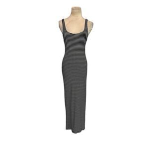 Heart & Hips black white stripes tank top maxi dress size Small